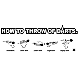 Tシャツ HOW TO THROW OF DARTS 2